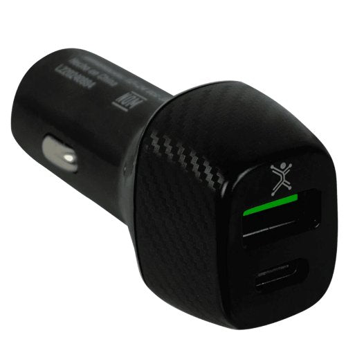 ADAPTADOR DE CORRIENTE PARA AUTO USB Y TIPO C PERFECT CHOICE NEGRO ADAPTADOR DE CORRIENTE PARA AUTO USB Y TIPO C PERFECT CHOICE NEGRO